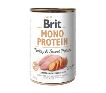Brit Dog Cans Monoprotein Turkey & Sweet Potato 400gr