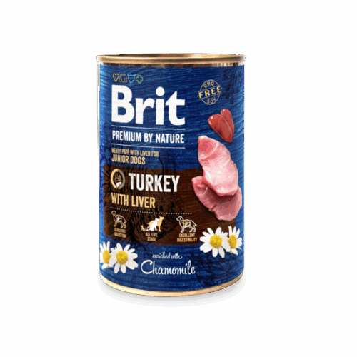 Brit Premium Cans Turkey with Liver 800gr