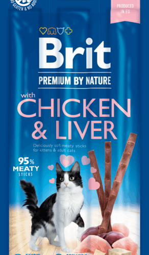 BRIT PR CAT STICKS CHICKEN&LIVER 3PCS
