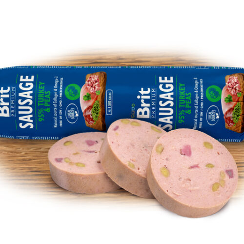 Brit Sausage Turkey & Peas 800gr