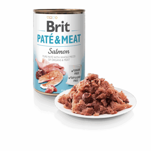 Brit Dog Cans Pate&Meat Salmon 400gr
