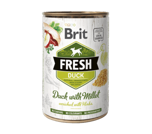 Brit Fresh cans Duck with Millet 400gr