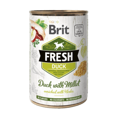 Brit Fresh cans Duck with Millet 400gr
