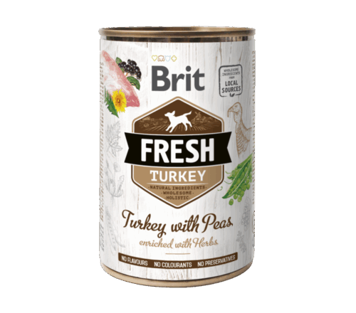 Brit Fresh cans Turkey with Peas 400gr
