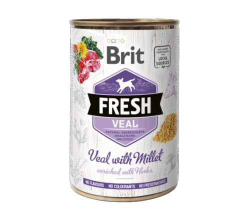Brit Fresh cans Veal with Millet 400gr