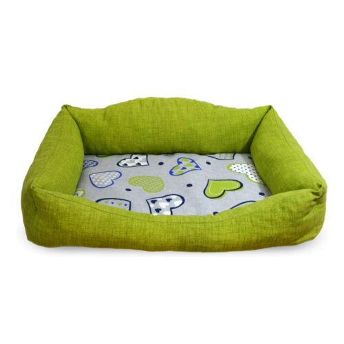 ΚΡΕΒΑΤΙ CLASSIC ΠΡΑΣΙΝΟ ΜΕ ΚΑΡΔΙΕΣ 60x43x14cm