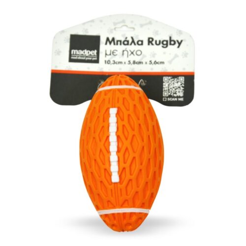 ΜΠΑΛΑ RUGBY ΚΑΟΥΤΣΟΥΚ ΜΕ ΗΧΟ ΠΟΡΤΟΚΑΛΙ 76gr